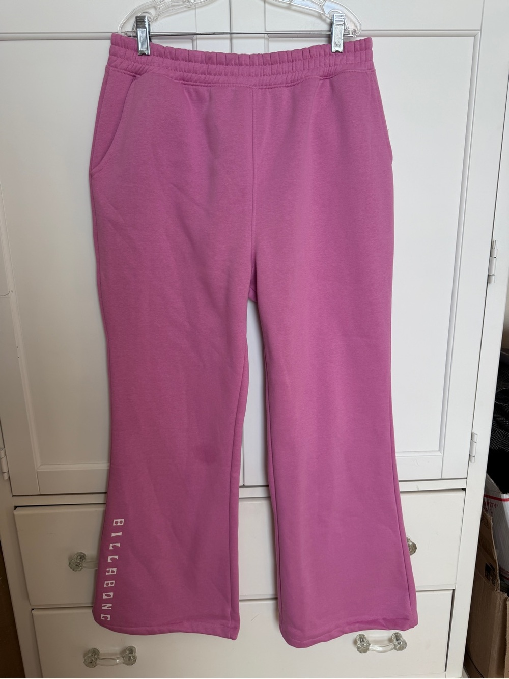 Billabong Pink Wide-Leg Joggers NWT Large